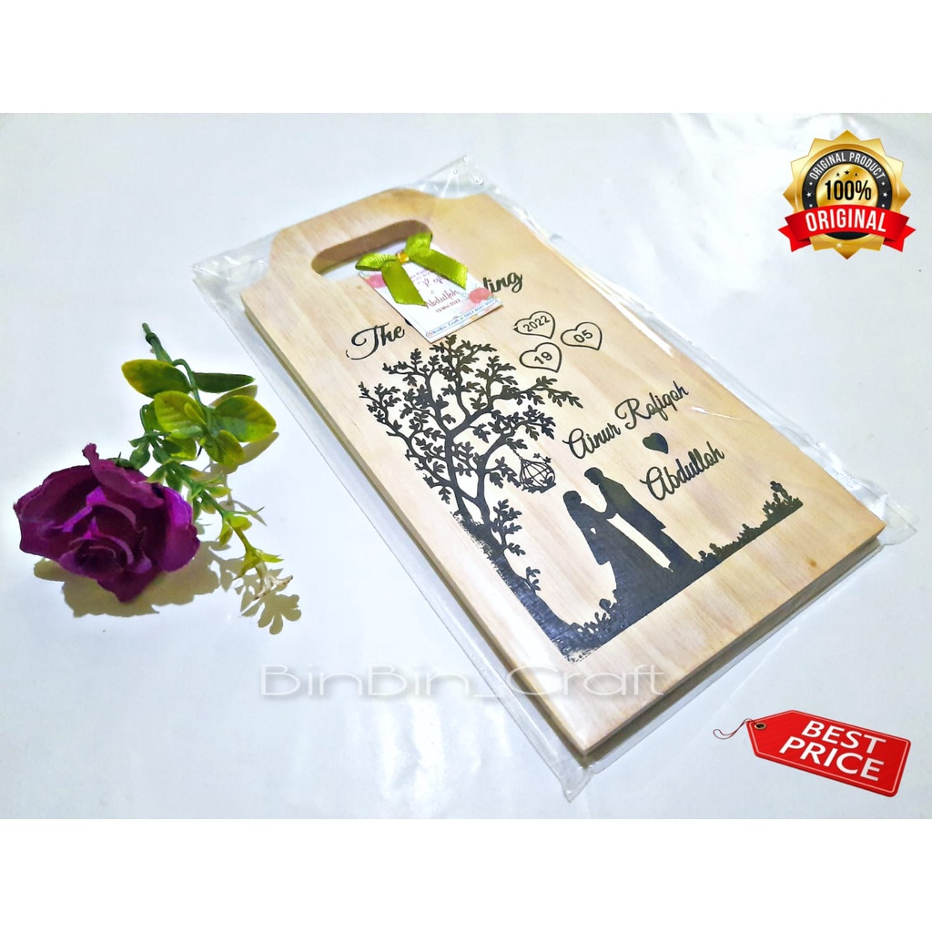 Jual Souvenir Pernikahan Unik Talenan Kayu Cetak Custom Sovenir Nikah ...