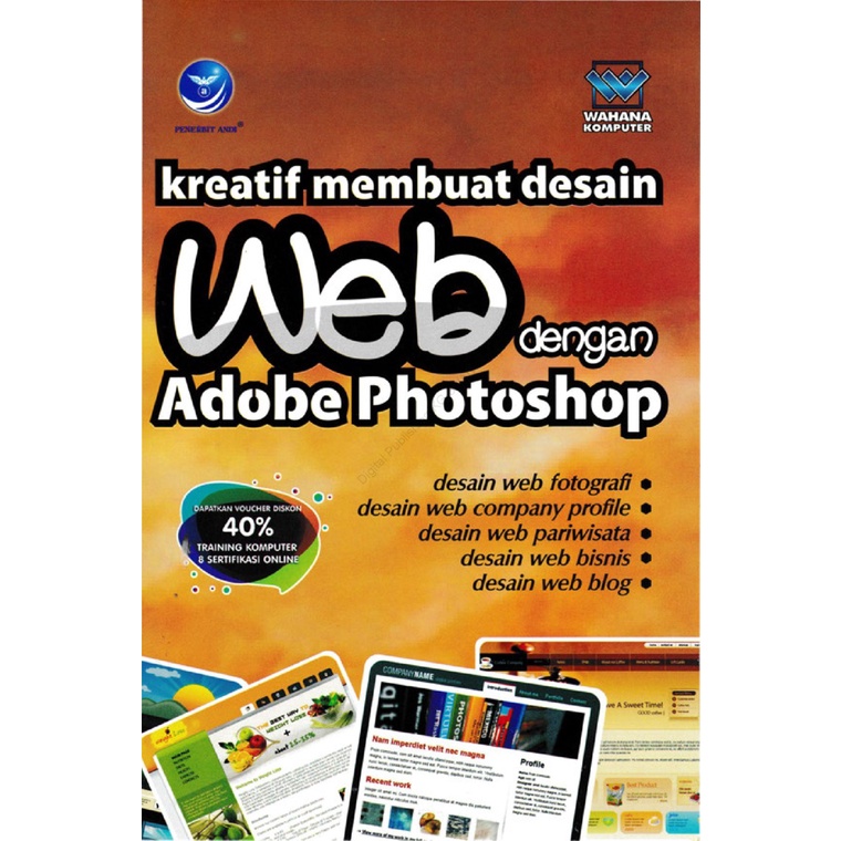 Jual Buku Kreatif Membuat Desain Web Dengan Adobe Photoshop | Shopee ...