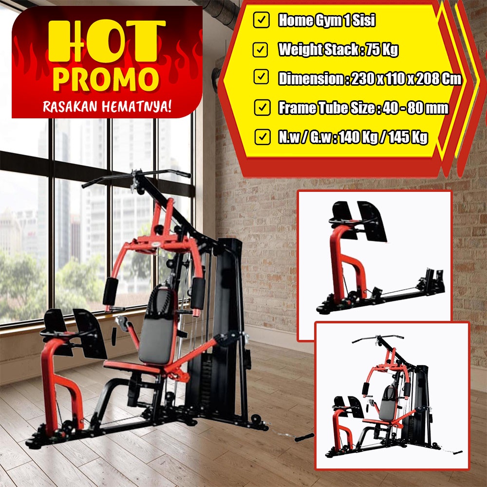 Jual Alat Fitness Home Gym 1 Sisi Tl 014 Total Fitness Homegym Beban