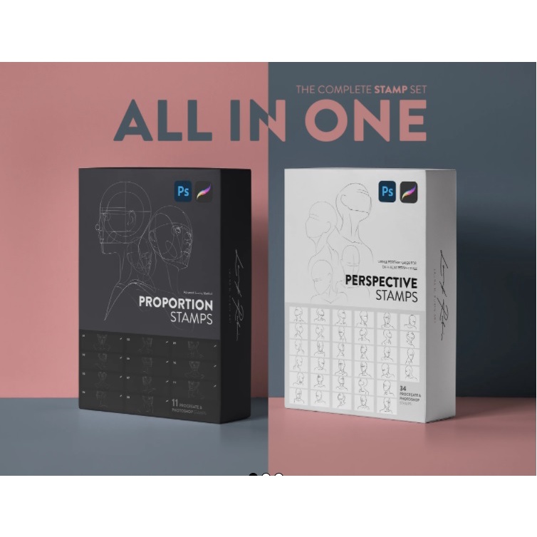 Jual Procreate Brush - All in One Proportion and Perspective Stamp Set ...