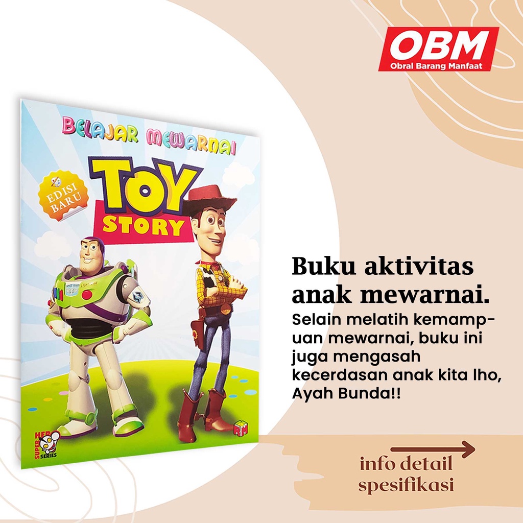Jual BUKU ANAK - MEWARNAI TOY STORY | Shopee Indonesia