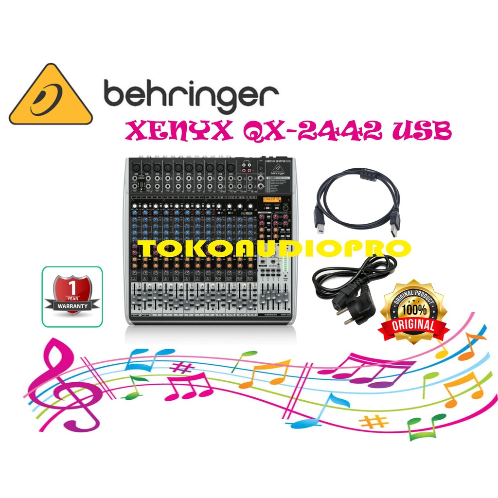 Jual Behringer QX2442USB 24Input 4/2Bus Mixer with USB/Audio