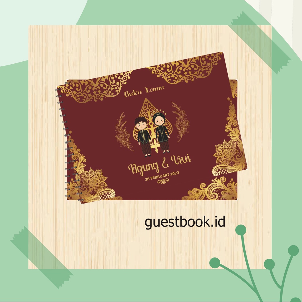 Jual Custom Buku Tamu Undangan Pernikahan Custom Adat Jawa / Guest Book ...