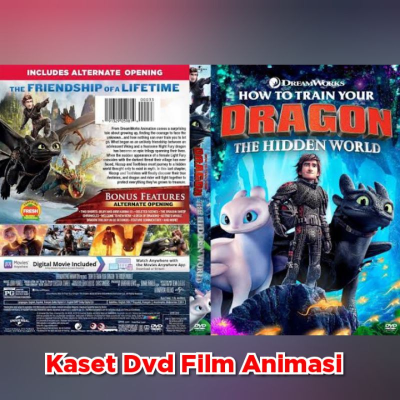 Jual Kaset Film Animasi : How To Train Your Dragon 3 - The Hidden World ...