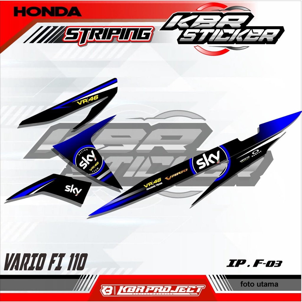 Jual VARIO FI 110 (COD) STICKER STRIPING MOTOR HONDA VARIO FI 110.03 ...