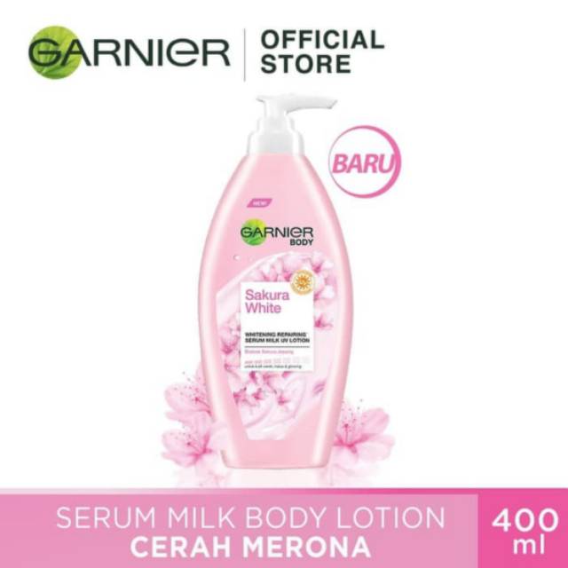 Jual Garnier Sakura White Serum Milk UV Lotion 400Ml Shopee Indonesia