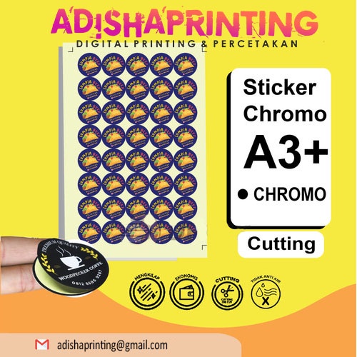 Jual STICKER CHROMO UKURAN A3+ BONUS CUTTING CUSTOM DESIGN | Shopee ...