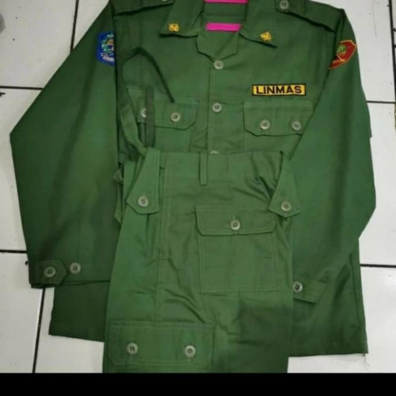 Jual Premium Tersedia Cod Seragam Linmas Baju Hansip Setelan Hansip