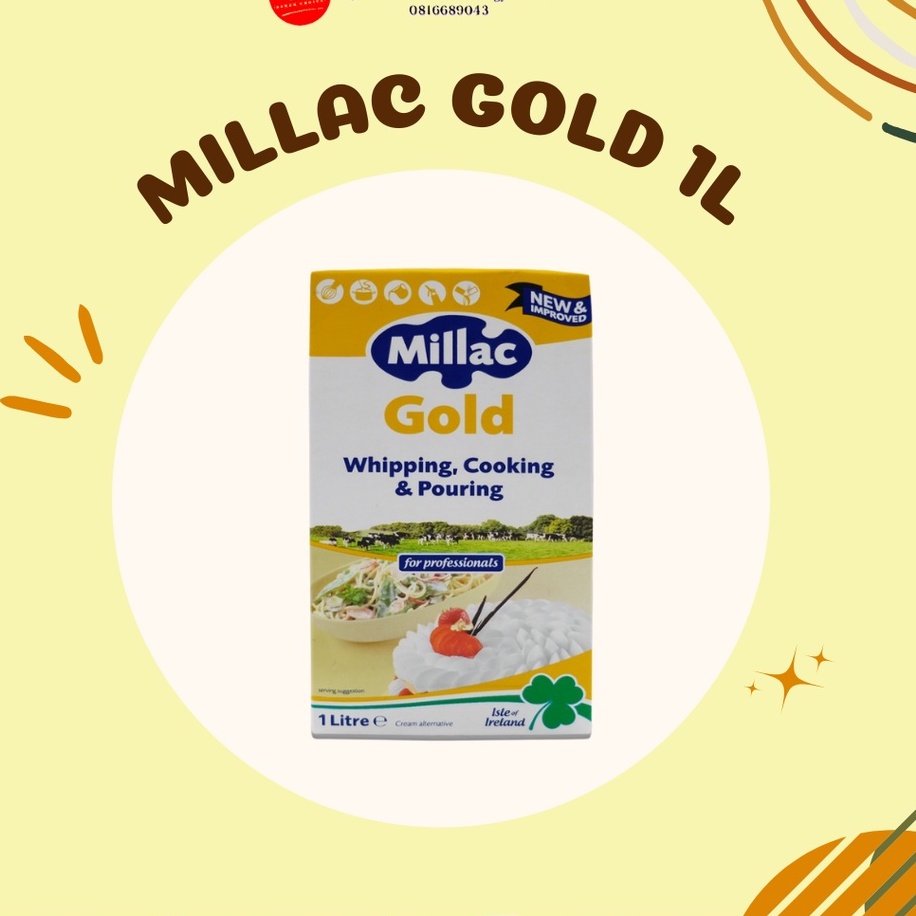 Jual Millac Gold Whipping Cream 1L (Khusus Gosend/Grab Express ...