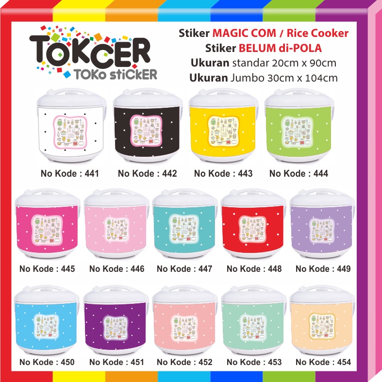 Jual STIKER Magic COM/ Rice COOKER Motif COOKING Master | Shopee Indonesia