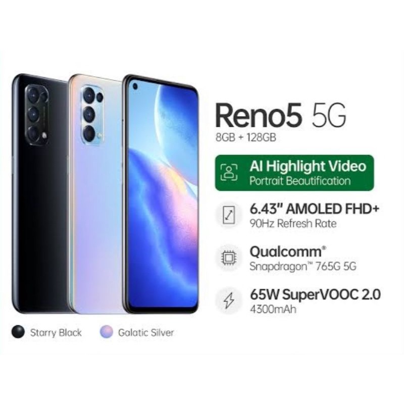 Jual Oppo Reno 5 5G (8/128) | Shopee Indonesia