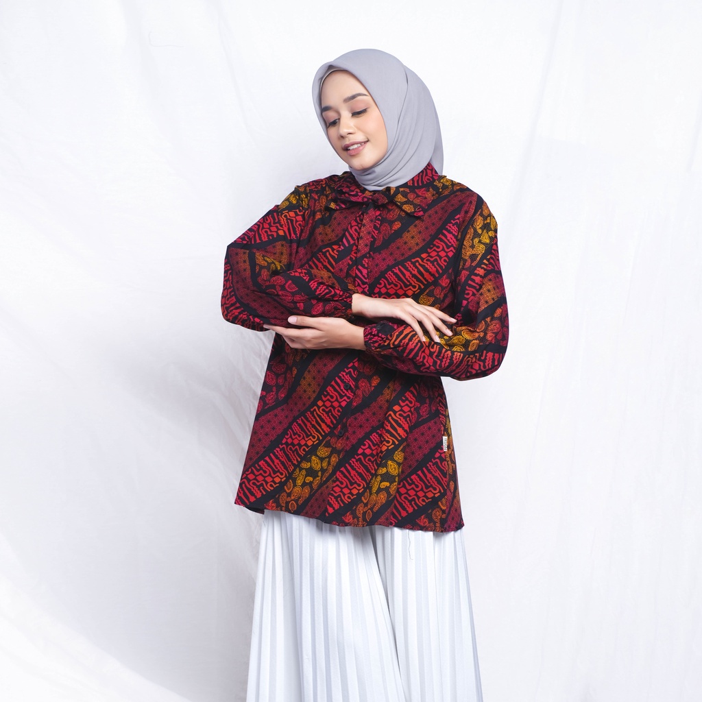 Jual Dgm Kemeja Batik Wanita Kemeja Batik Wanita Baju Batik Wanita ...