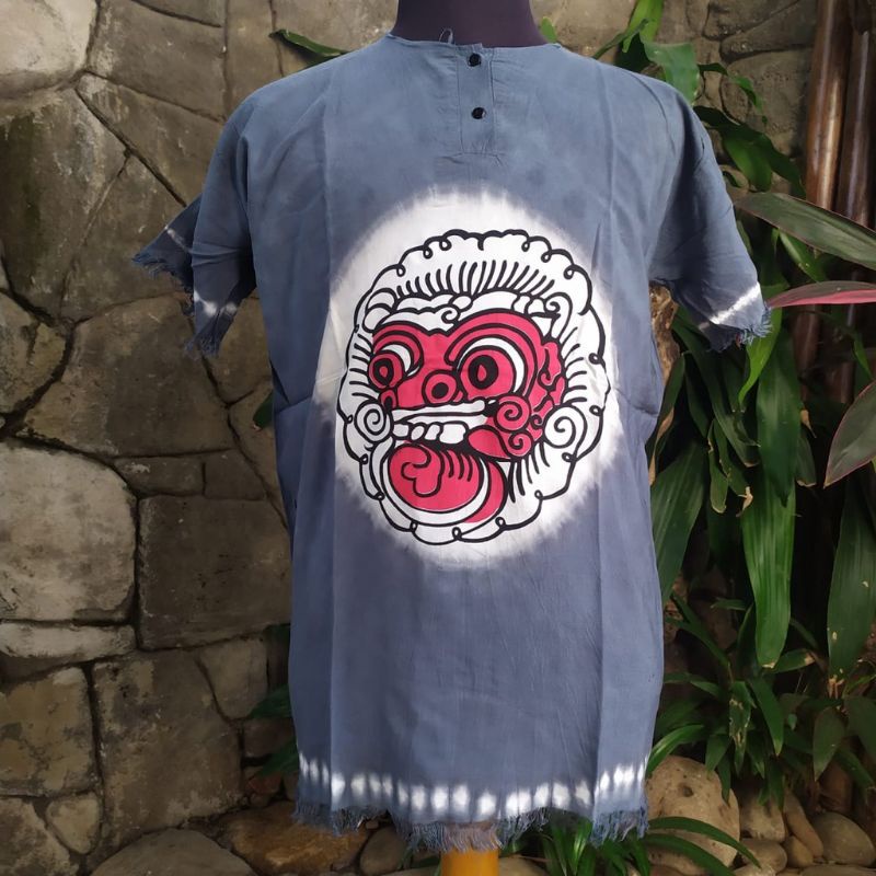 Jual [cod]baju Barong Lukis Hitam Kaos Bali Murah Baju Dewasa Pantai