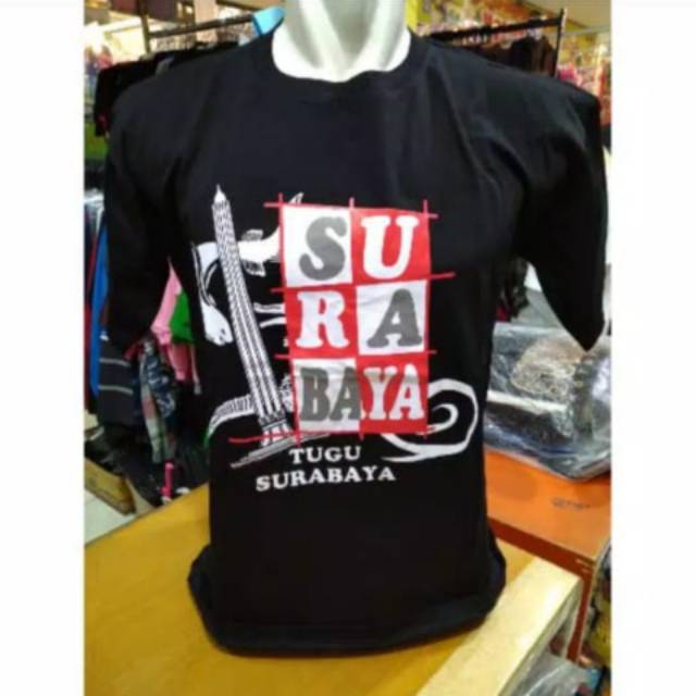 Jual Kaos oleh oleh Wisata Surabaya - tugu pahlawan L | Shopee Indonesia