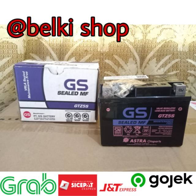 Jual Aki Motor Honda Scoopy,Beat,Absolute Revo GTZ5S GS ASTRA OTOPARTS