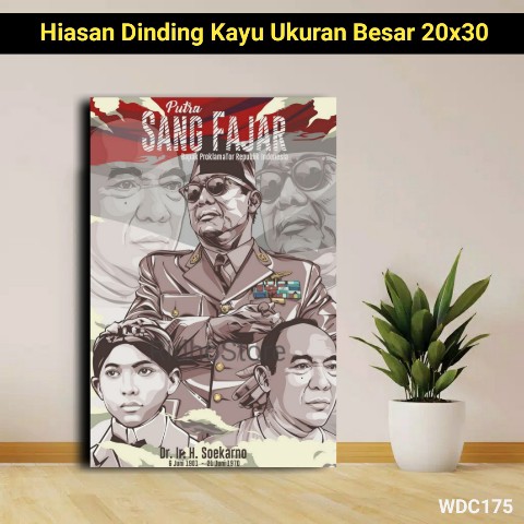 Jual Hiasan Dinding Kayu SOEKARNO Poster Pahlawan | Shopee Indonesia