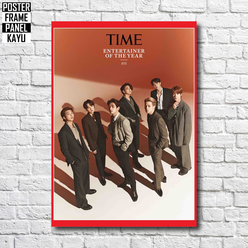 Jual Poster BTS Time Magazine Frame Kayu Solid A4 BTS483 Shopee Indonesia