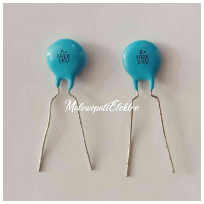 Jual 10 Pcs Kapasitor Kramik 102K 1kv - 102 K 2 KV Capacitor Cramic ...