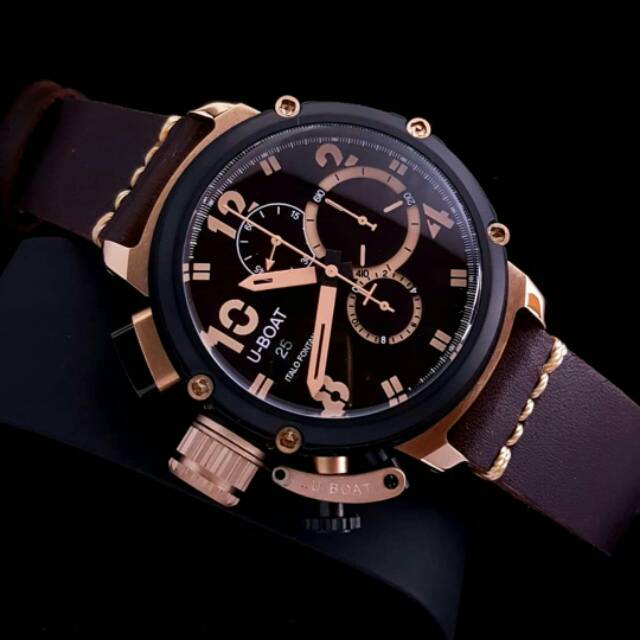 Jual Jam Tangan Pria Analog Chronograph U BOAT Italo Fontana 6495 Shopee Indonesia