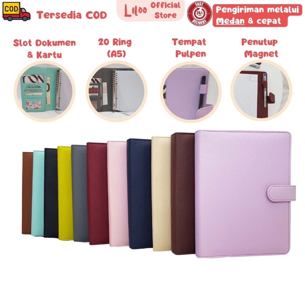 Jual Binder Polos Eksklusif A5 20 Ring Agenda Polos Eksklusif A5 Polos ...