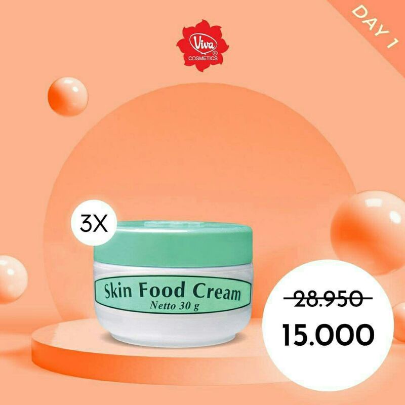 Jual Paket 3 Skin Food Cream Viva 30g | Shopee Indonesia