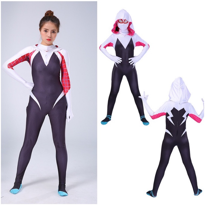 Jual Halloween Superhero Spiderman D Va Gwen Wanita Kostum Setelan