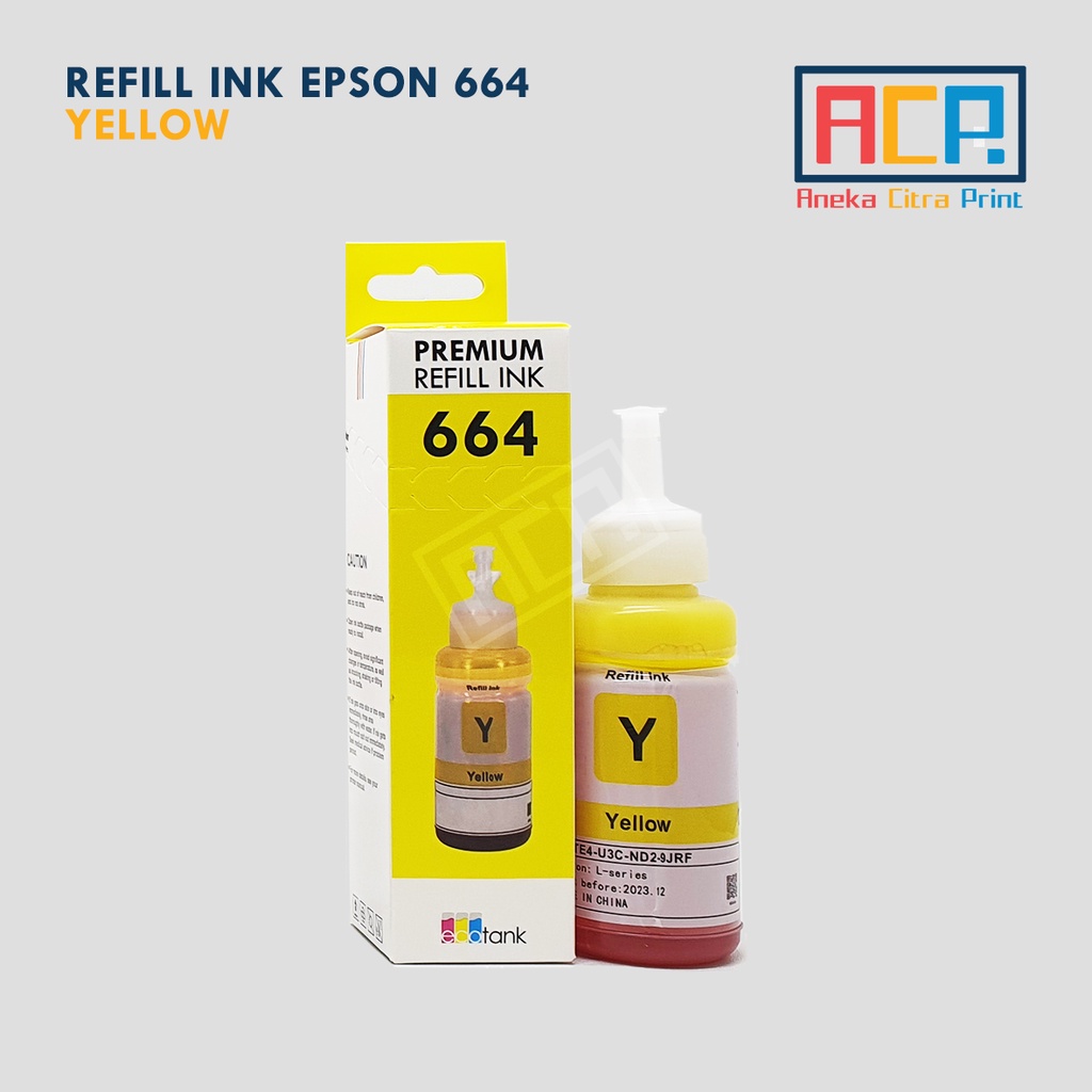 Jual Acp Premium Refill Ink 664 Tinta Dye Epson L100 L110 L120 L121 L210 L220 L300 L310 L350 6736