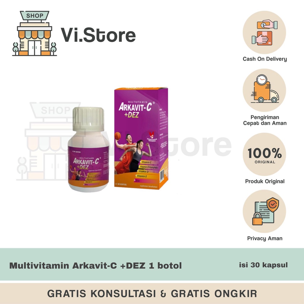 Jual Arkavit Cdez Multivitamin Botol isi 30 kapsul | Shopee Indonesia