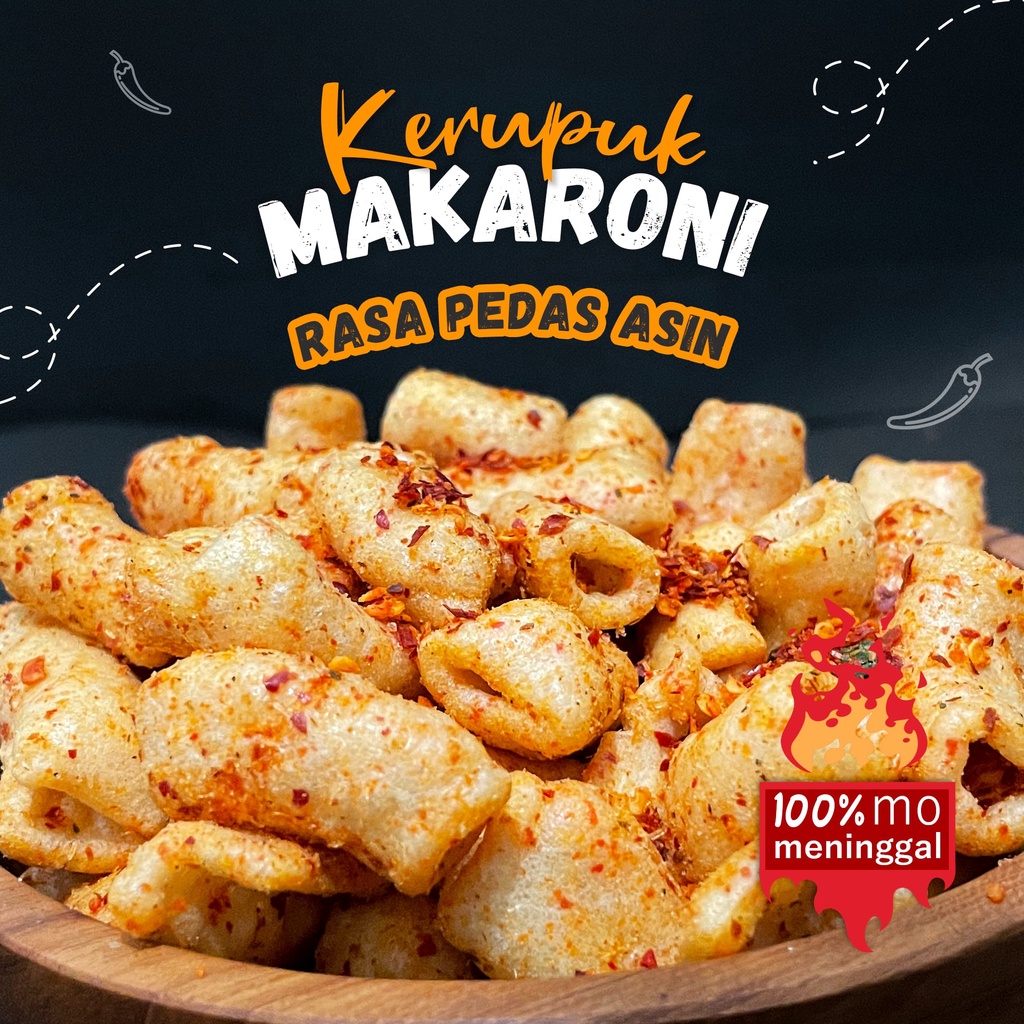 Jual Yasnack Kerupuk Makaroni Pedas Asin 1 4 Kg 250 Gr Shopee Indonesia