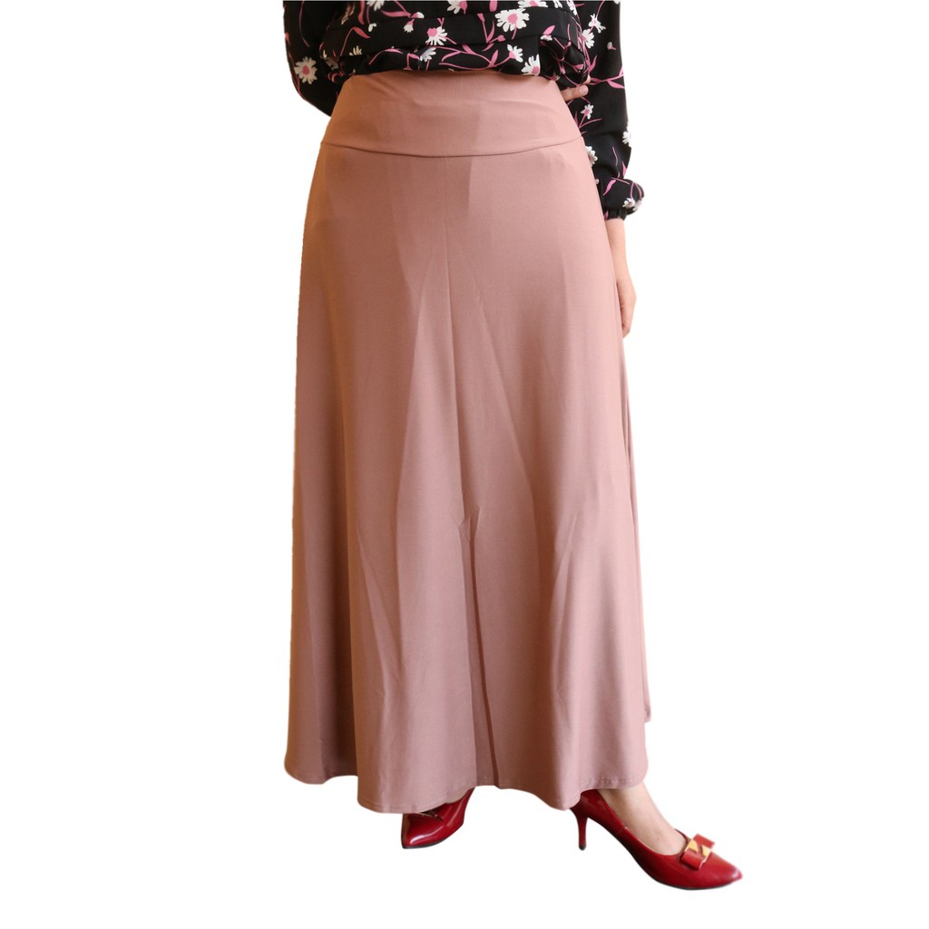 Rok Panjang Jersey Rok Payung Jersey polos Rok Plain skirt Murah Rok Payung