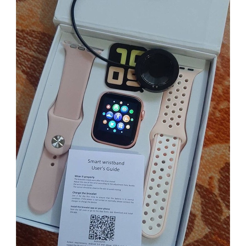 Smart Watch T55 Original Full Set Detak Jantung Blood Pressure DLL