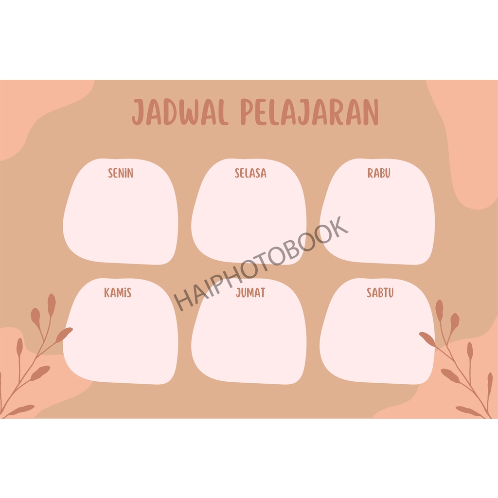 Jual JADWAL PELAJARAN ANAK / SCHOOL TIMETABLE / POSTER PELAJARAN / WiPE ...
