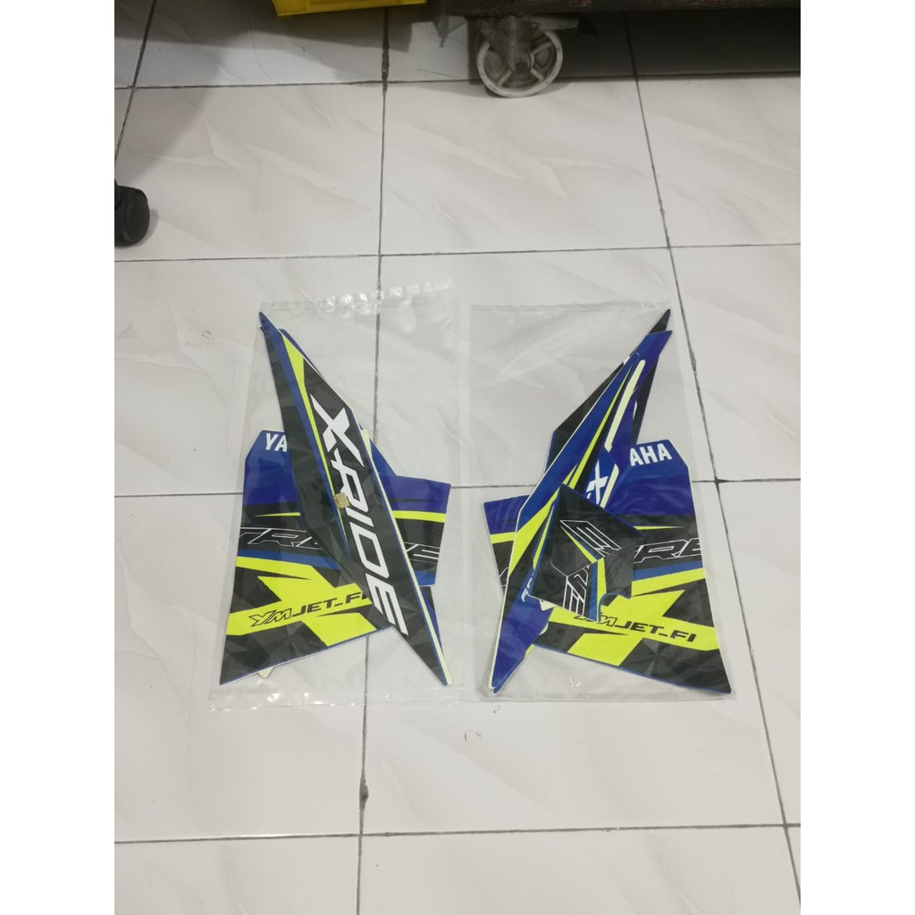 Jual Stiker Bodi Lis Body Striping X Ride Biru Shopee Indonesia