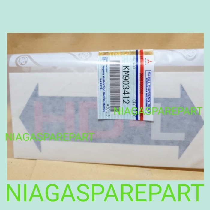 Jual STICKER HDL - KM903412 MITSUBISHI ORIGINAL STIKER LABEL HD-L ...