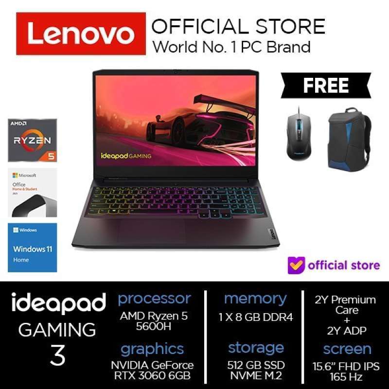 Jual IP Gaming 3 Amd R5-5600H/8GB/512GB/RTX3060 6GB/W11+OHS/4Zone RGB ...