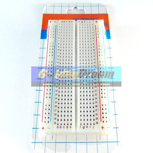 Jual Breadboard Mini 8.5x5.5cm Solderless PCB Circuit Board 400 Lobang ...
