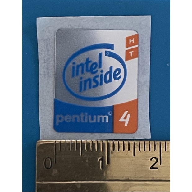 Jual Sticker stiker logo Pentium 4 HT ori ukuran kecil utk laptop ...