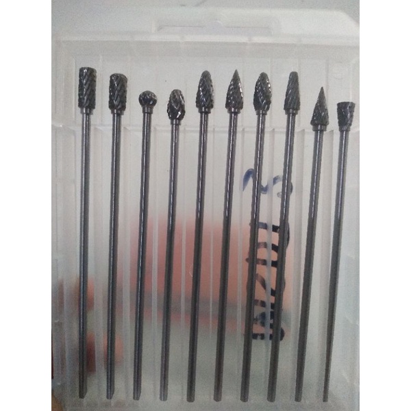 Jual bor cuner tuner foredom lengkap mata tuner set 3mm long dan pendek ...