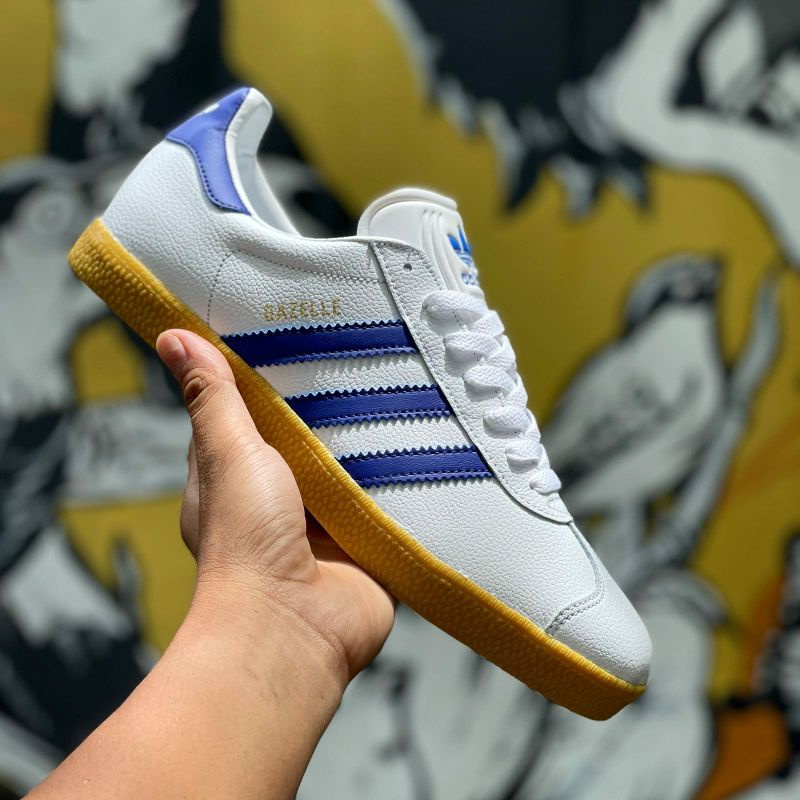 Adidas gazelle vintage outlet white blue