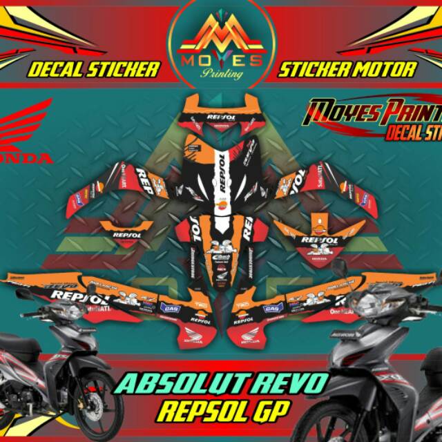 Jual STRIPING DECAL HONDA REVO dekal revo sticker revo dekal sticker ...