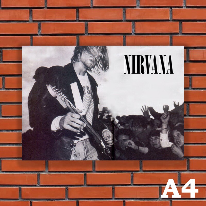 Jual poster kayu kurt cobain nirvana ukuran A4 21x29,7 cm | Shopee ...