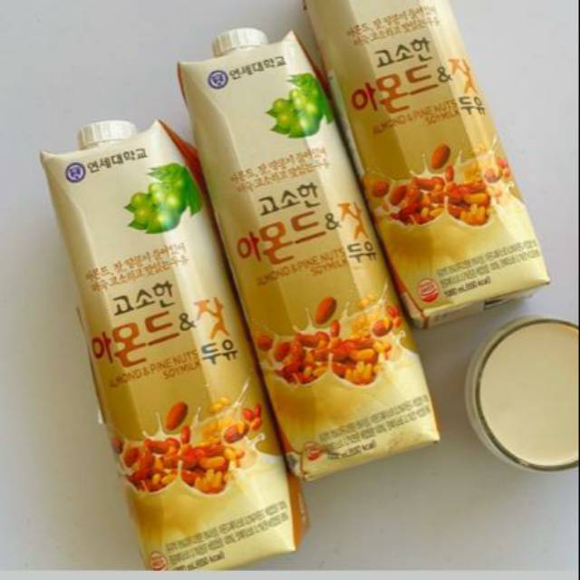 Jual Yonsei almond & pine nuts soy milk 1liter Shopee Indonesia