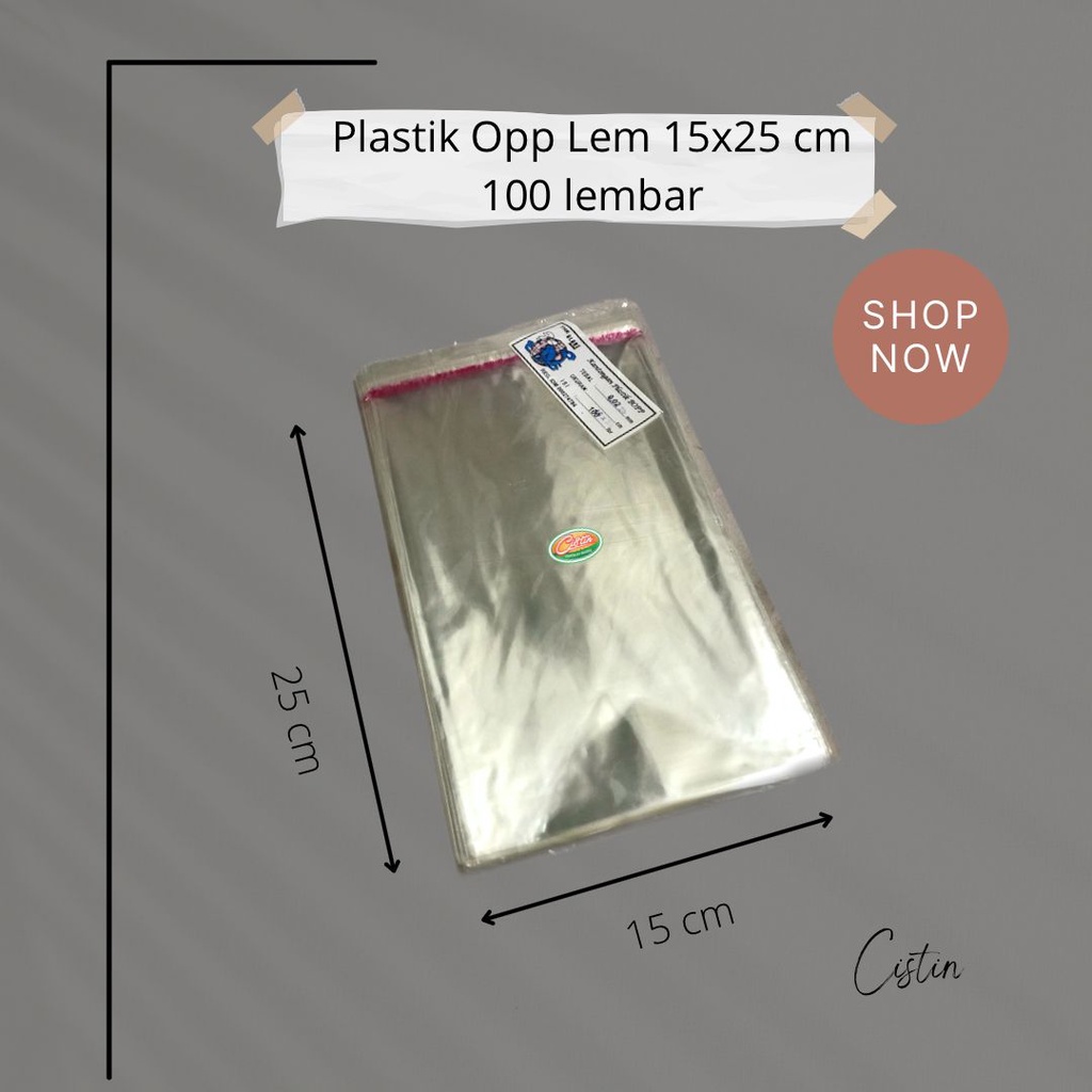 Jual Opp Lem 15x25 100 Pcs Plastik Pembungkus Roti Cake Dll Shopee Indonesia 3532