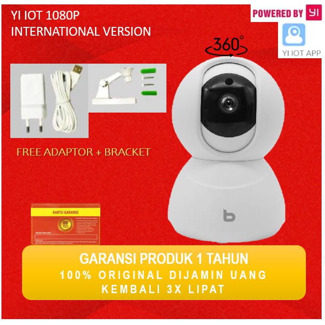 Jual YI IOT IP Camera 360 - 1080P INTERNATIONAL VERSION | Shopee Indonesia