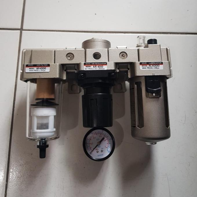Jual Air Filter Regulator Lubricator Auto Drain 1/2"Ac 400004D