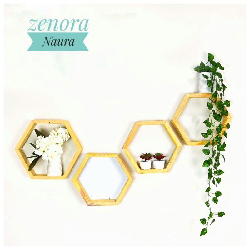 Jual Rak Hexagonal Rak Dinding Segi Enam Kayu Minimalis Dekorasi Rumah Natural Shopee Indonesia 1240