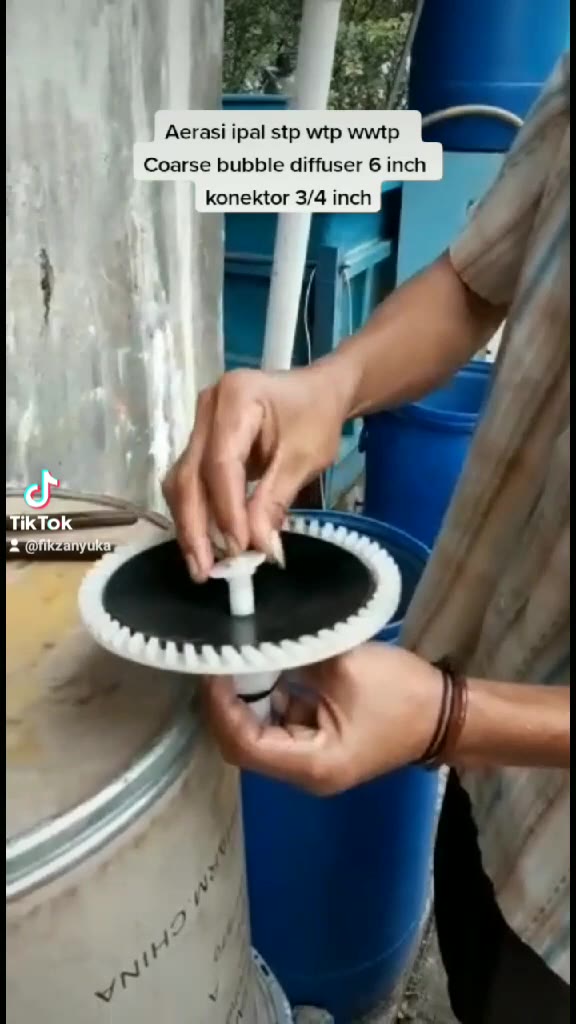 Jual coarse bubble diffuser water treatment plant stp wtp wwtp ipal ...