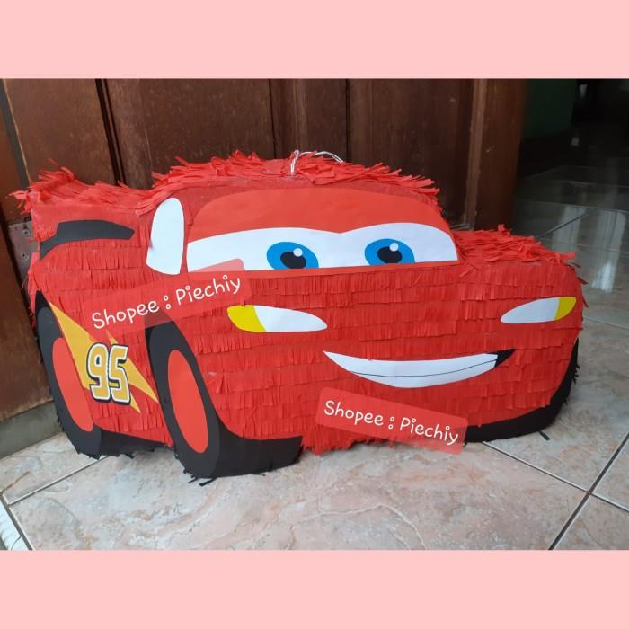 Jual Pinata Pull String Tarik Cars Car Mcqueen Cartoon movie Mobil ...
