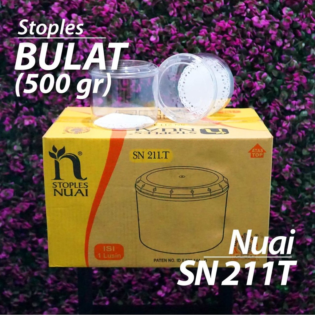Jual Bekasi Toples Nuai Model Bulat Tabung Sn 211 T Volume 05 Kg Shopee Indonesia 0985