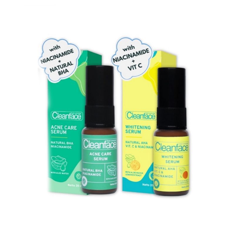 Jual CLEANFACE Acne care & whitening serum - 20ml. | Shopee Indonesia